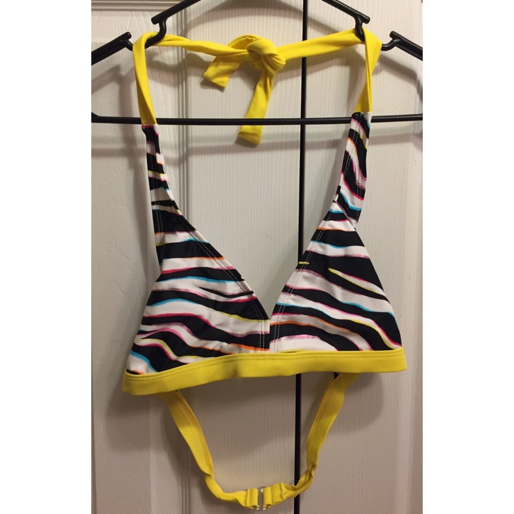 Zebra Rainbow Bikini Top